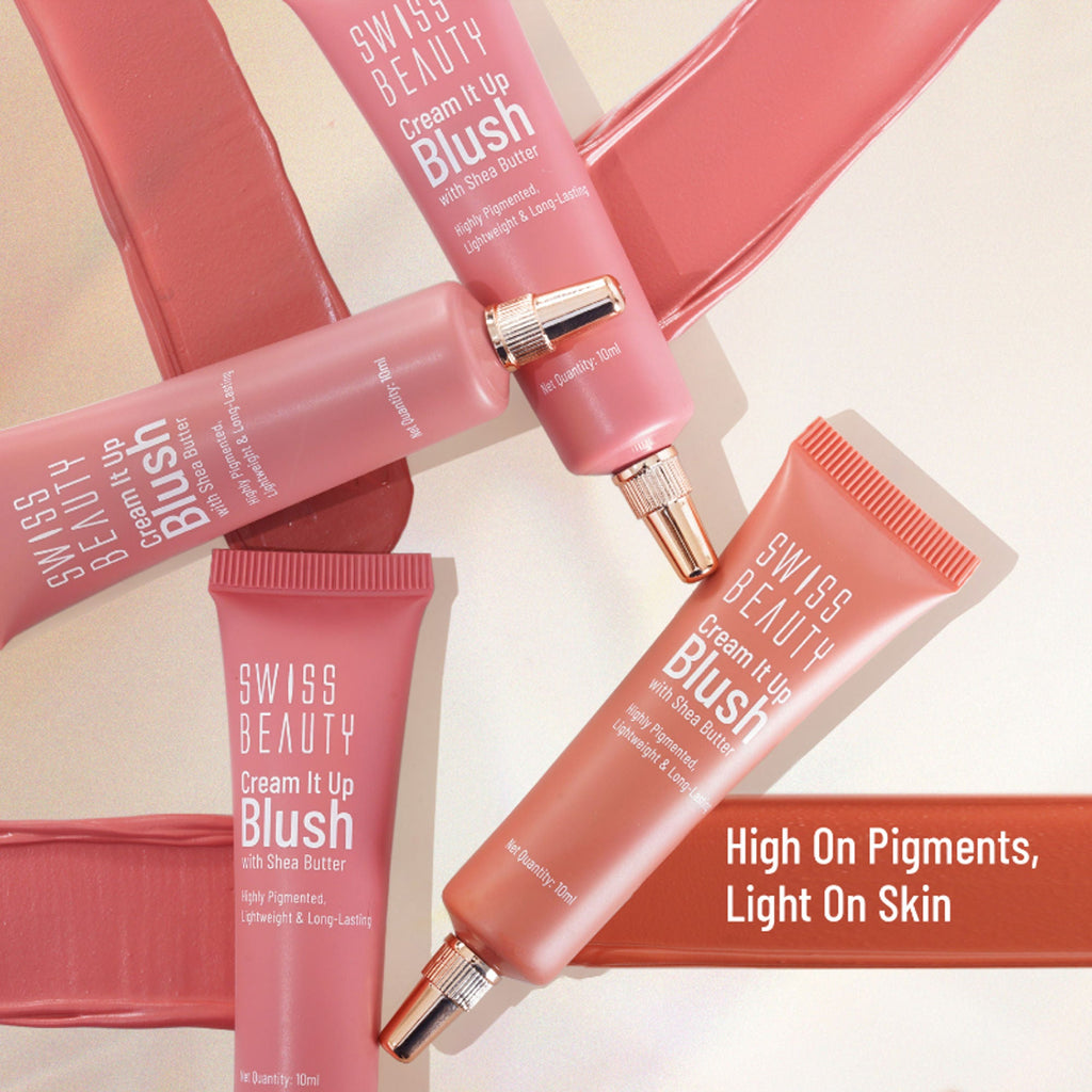 Swiss Beauty Cream It Up Blusher With Shea Butter , Multi-Functional , Matte Finish - 4 Copper Cheeks