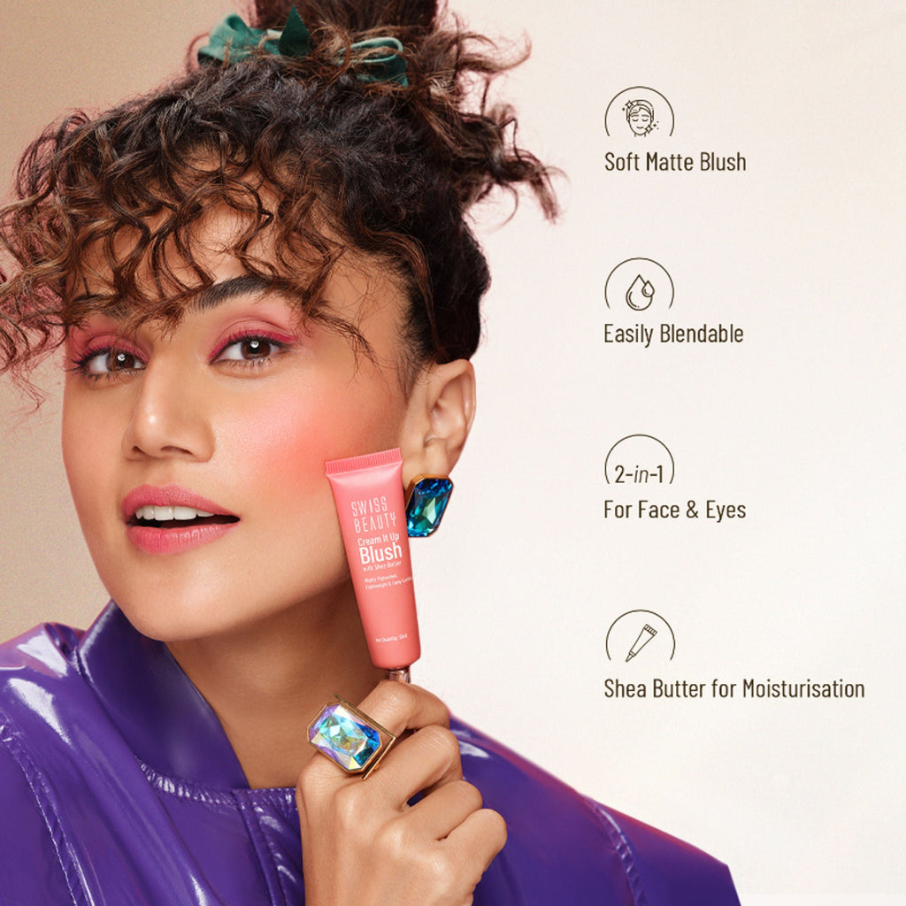 Swiss Beauty Cream It Up Blusher With Shea Butter , Multi-Functional , Matte Finish - 4 Copper Cheeks