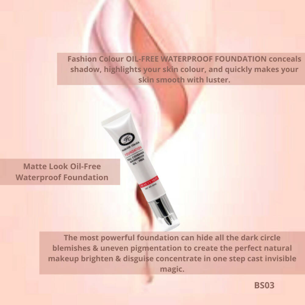 Fashion Colour Oil Free Full Coverage Waterproof Foundation-Shade 02