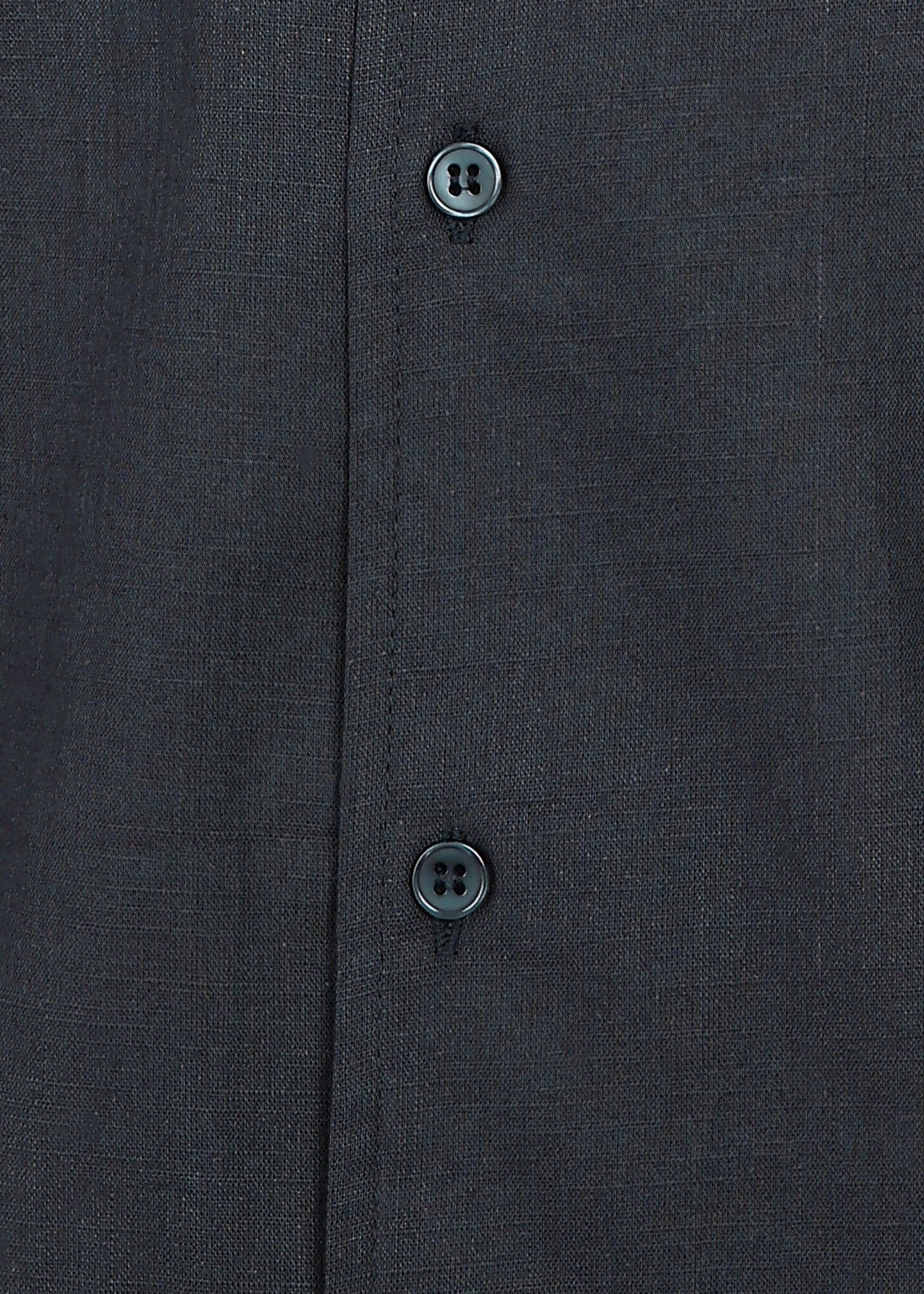 Fabmade Midnight Black Cuban Collar Shirt