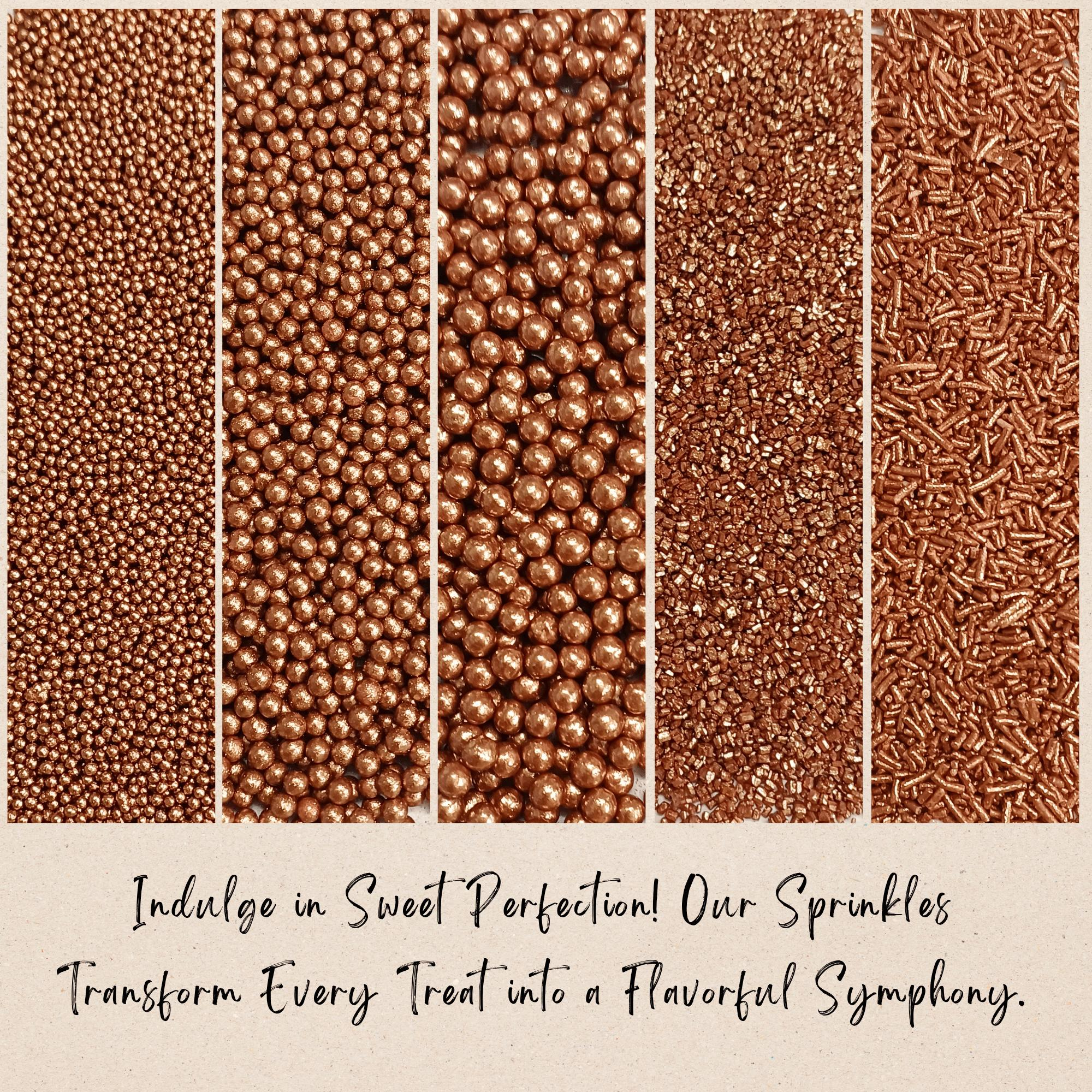 Confect Sprinkles for Cakes & Cupcakes Decoration | USP-21(Bronze)