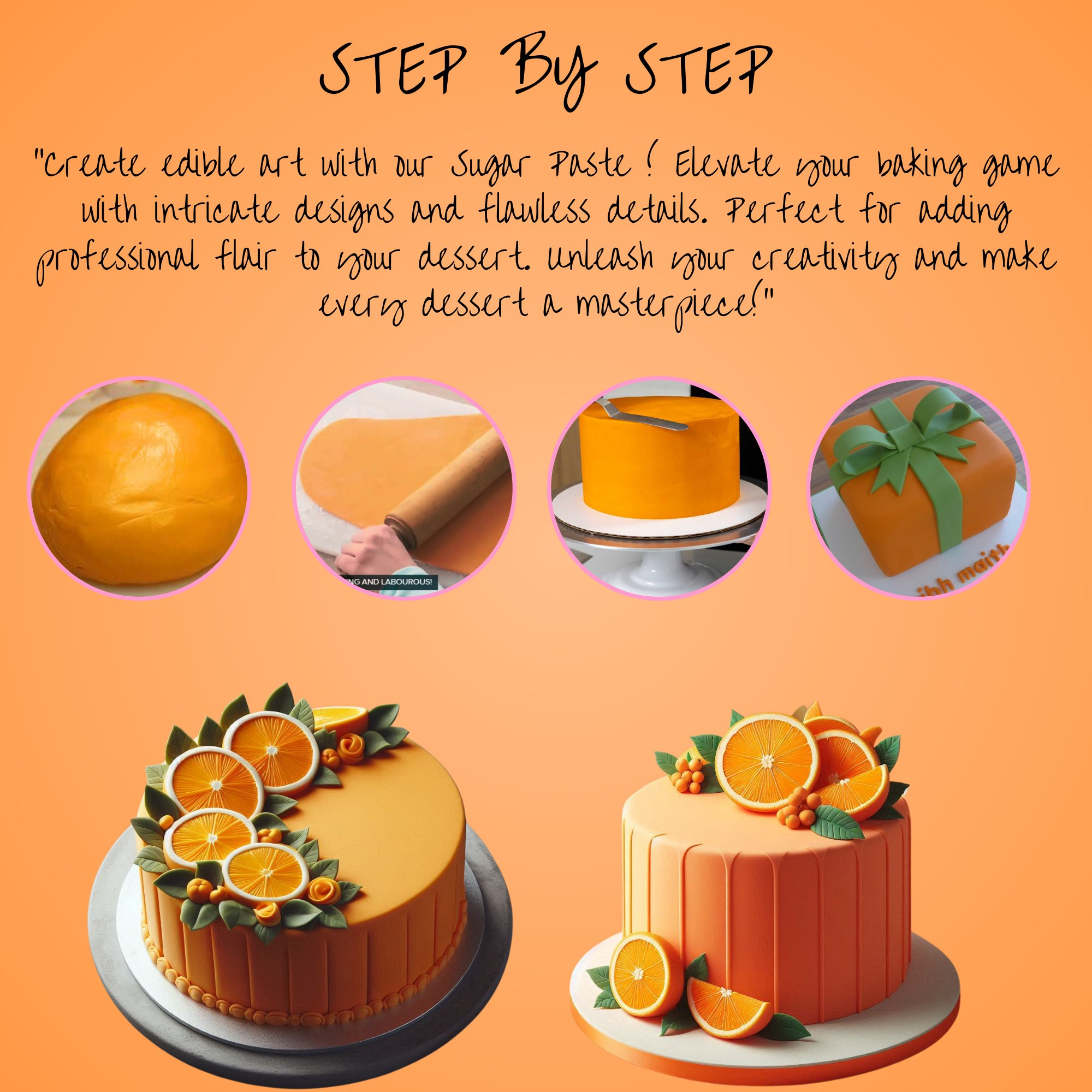Confect Citrus Orange Fondant | Edible Sugarpaste