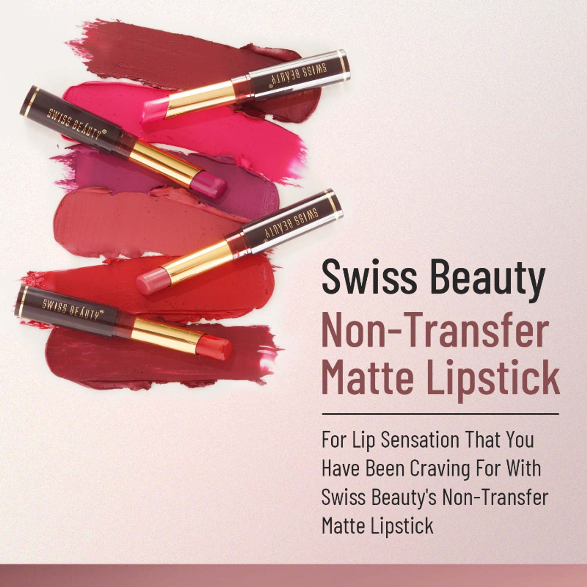 Swiss Beauty Non-Transfer Matte Lipstick - 19 Dark Brown