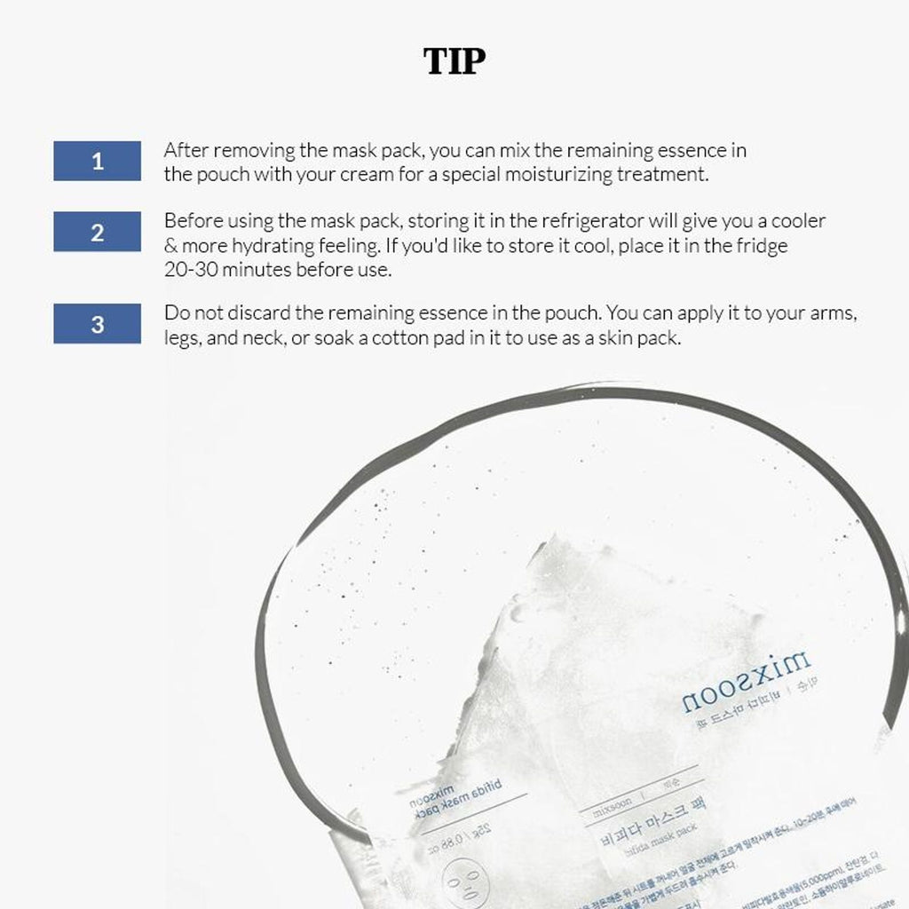 Mixsoon Bifida Mask Pack, Repairs Damaged Skin & Strengthens Barrier with Probiotics