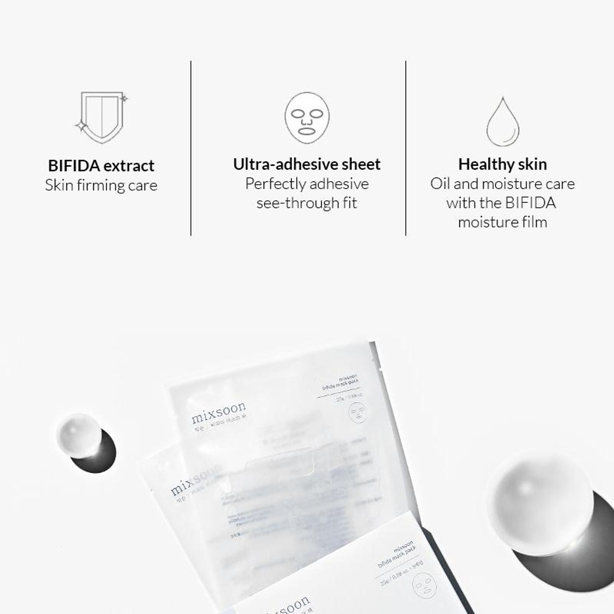 Mixsoon Bifida Mask Pack, Repairs Damaged Skin & Strengthens Barrier with Probiotics