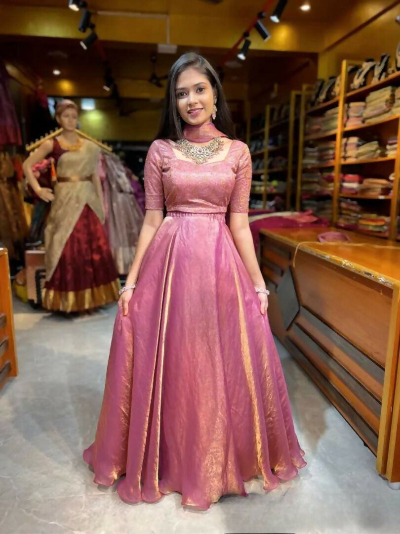 Teeya Creation Pink Color Fendy Satin Heavy Embroidery Work Wedding Wear Stitched Lehenga Choli