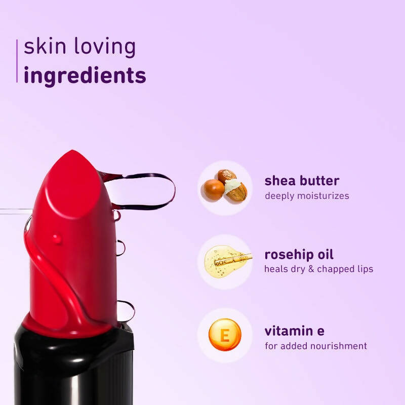 Plum Butter Crème Matte Lipstick Crimson Crush - 124 (Carmine Pink)