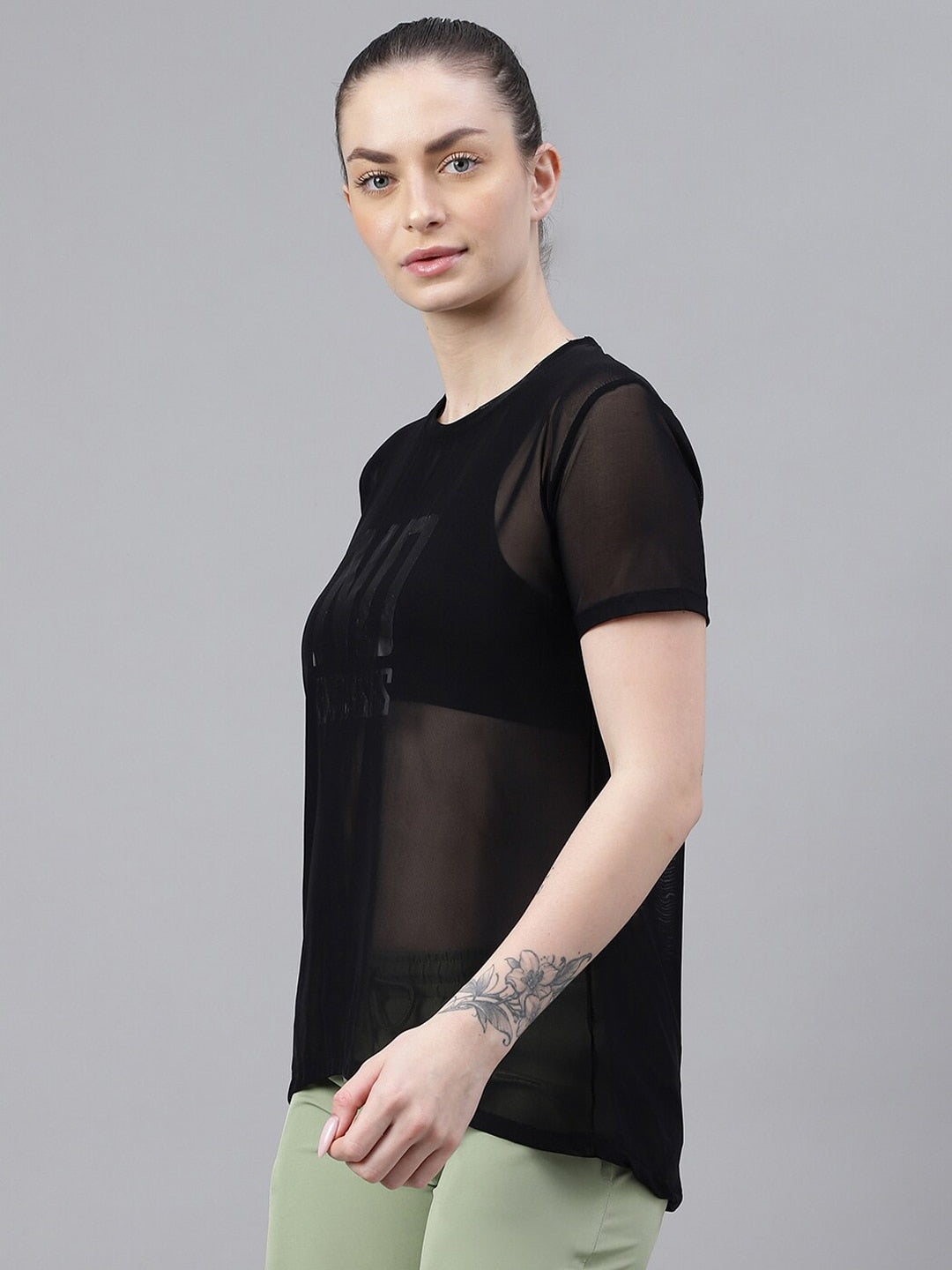 MKH Typography Printed Drop-Shoulder Sleeves Dri-FIT T-shirt