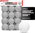 PowerNet Launch F-lite Softball & Baseball Pitching Machine, Dimpled Practice Balls, Bucket of Baseballs, Coaching Bucket Bundle for Pitching Machine, Baseball Training Equipment