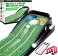 CHAMPKEY Professional Hazard Golf Putting Green Come with Golf Putting Gates and Putting Mirror - Progressive Slope Tech and Noise Reduction Tech Golf Putting Mat