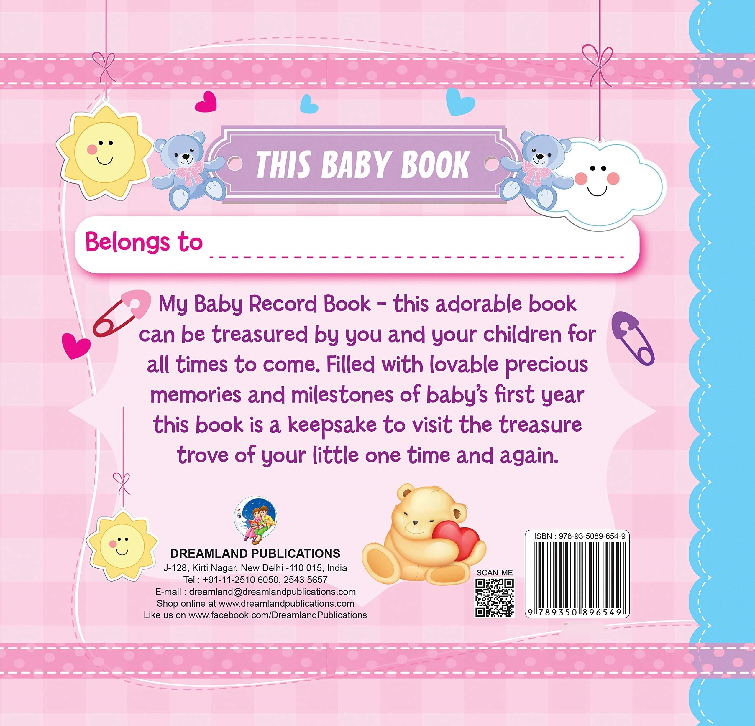 Dreamland My Baby Record Book
