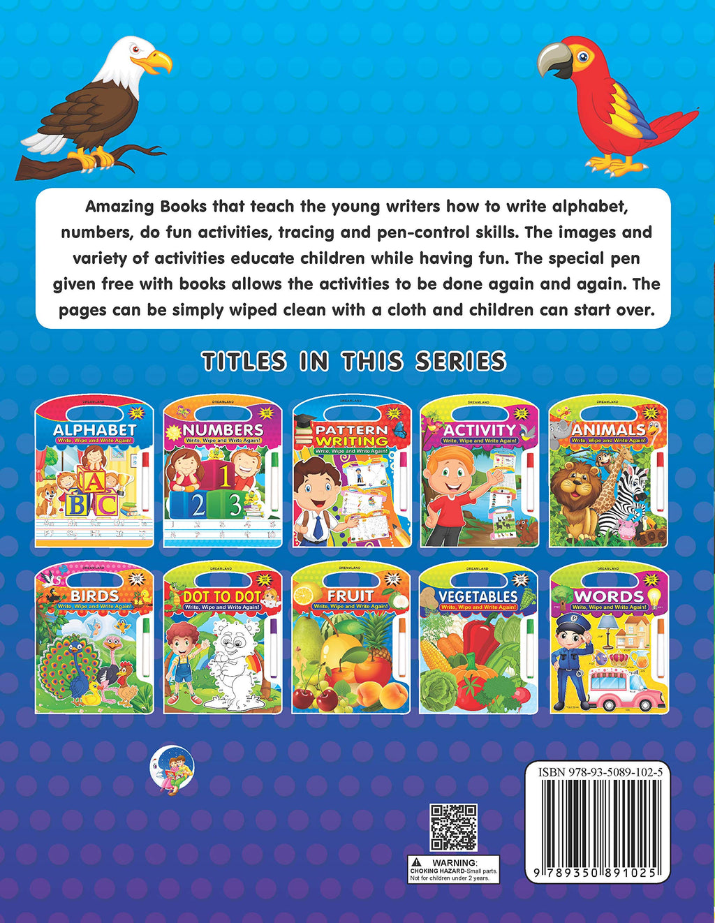 Dreamland Write and Wipe Book - Birds