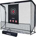 Haokelball Golf Practice Net - 10x7.5ft Hitting Net with Target Cloth for Indoor or Outdoor Use, Heavy Duty with Carry Bag