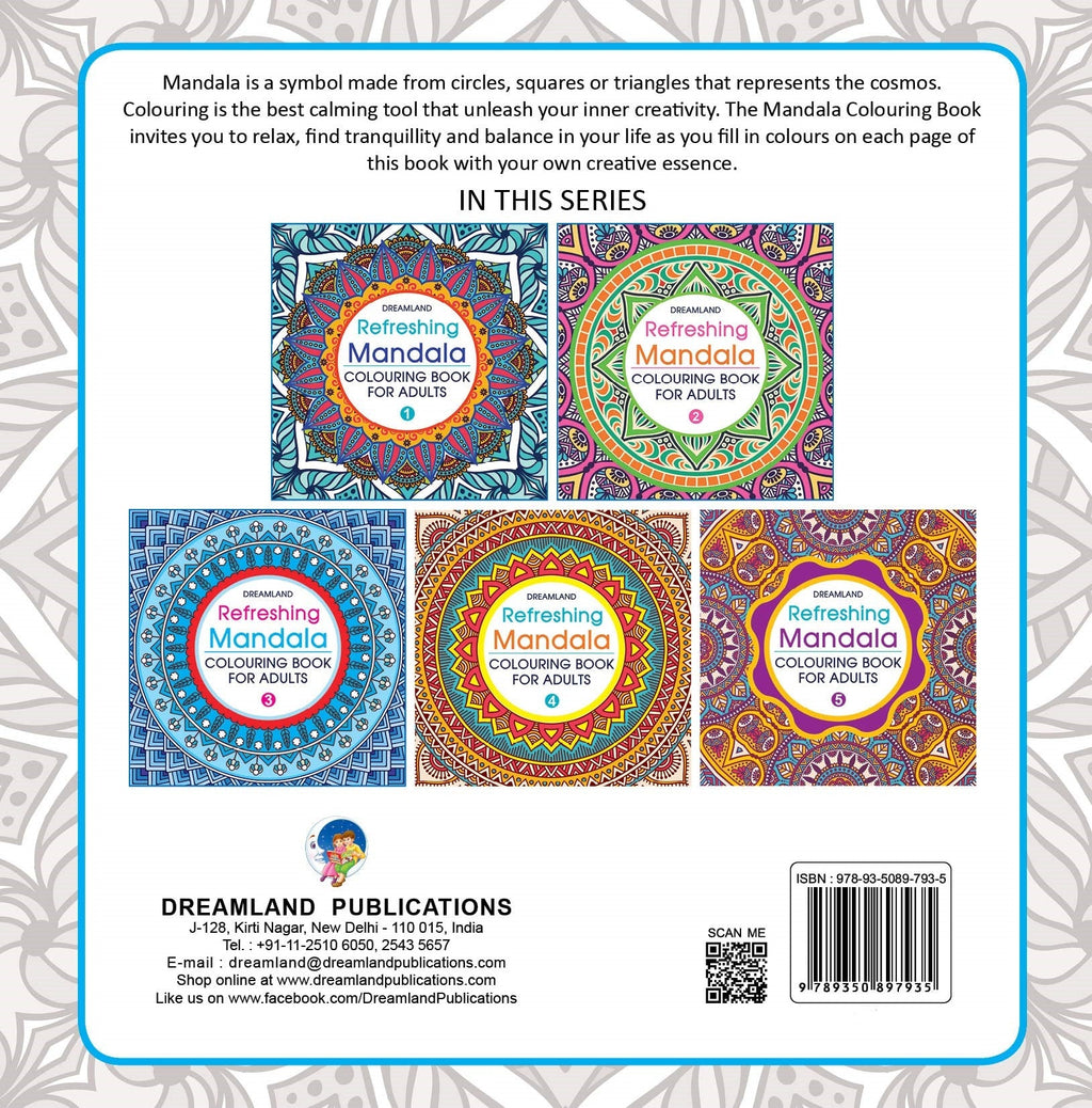 Dreamland Refreshing Mandala - Colouring Book for Adults Book 5
