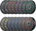 2 Inch Bumper Plates，10-500lbs，Barbell Rubber Olympic Weight Plates Set for Home Gym, Strength Training & Weight Lifting, Multiple Options Colors