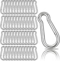 M6 Spring Snap Hook Carabiners, Carabiner Clip, Heavy Duty Galvanized Steel Spring Clip, Quick Link Key Chain for Swing Hammock Gym Outdoor, Holding Capacity