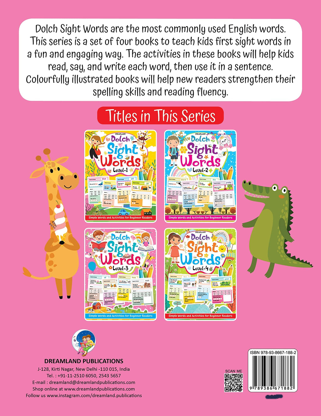 Dreamland Dolch Sight Words Level 3- Simple Words and Activities for Beginner Readers