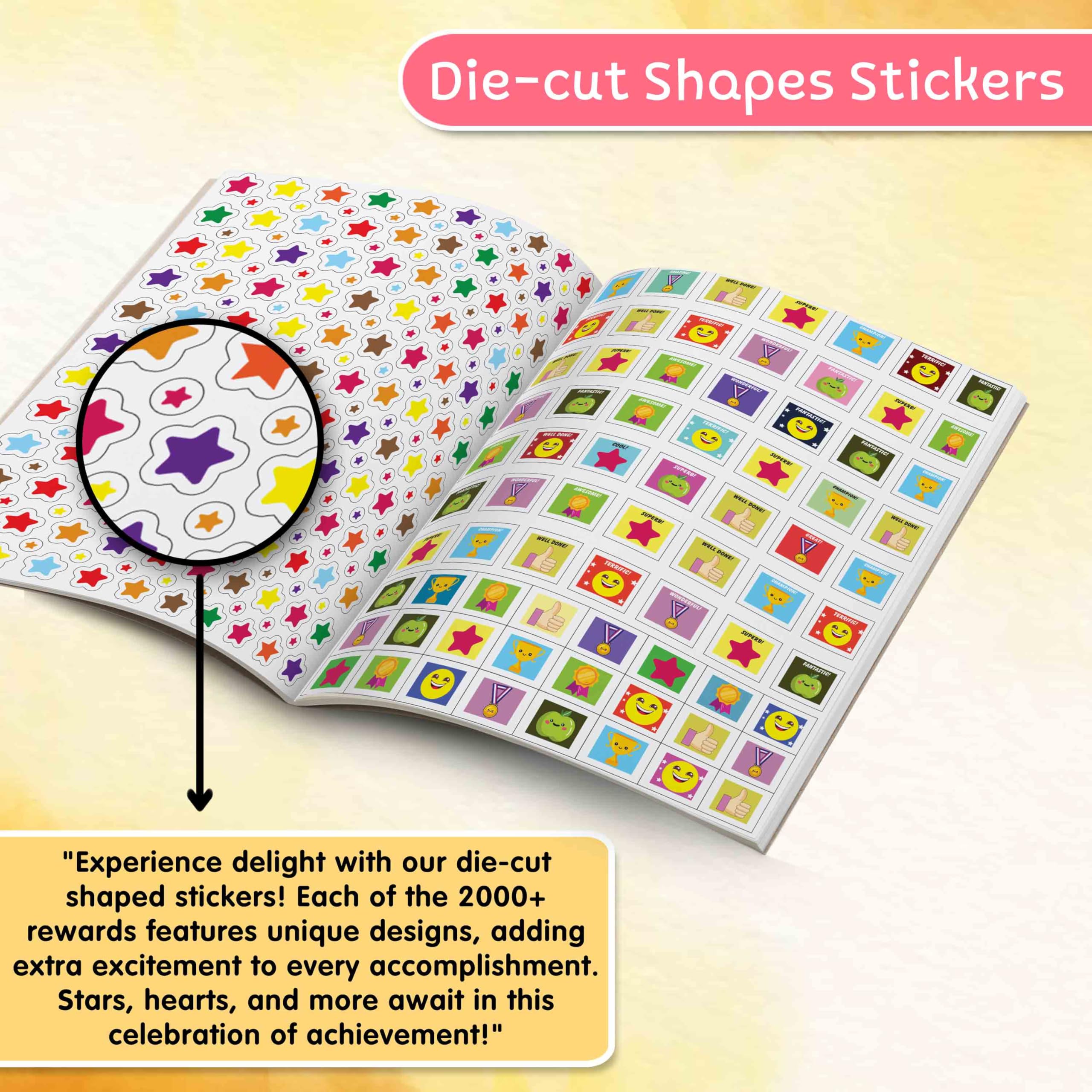2000+ Reward Stickers: A Fun Sticker Book For Teachers And Parents - Encouraging And Celebrating Kids' Achievements With Over 2000 Stickers [Paperback]