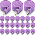 Leyndo 24 Pieces Yoga Strap Stretching Pilates Exercise Adjustable Straps 6 ft Non Elastic Yoga Belt with Adjustable D Ring Buckle for Pilates Gym Workouts Fitness