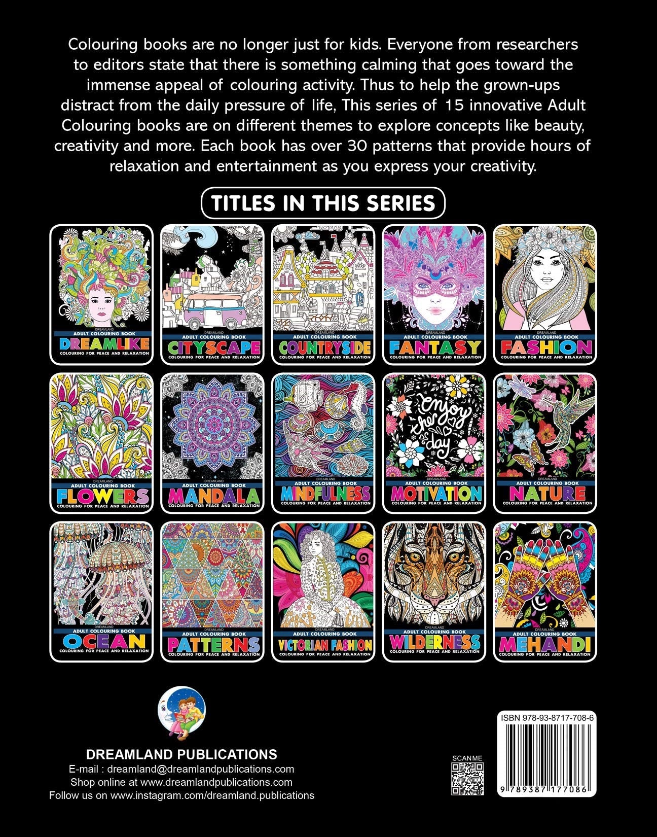 Dreamland Wilderness- Colouring Book for Adults