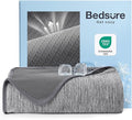 Bedsure Summer Cooling Blanket for Hot Sleepers with Sports Mesh Design, Arc-Chill Q-Max 0.4 Lightweight Breathable Ice Cold Blanket Throws for Night Sweats, 50 x 70 Inches, Mesh Grey