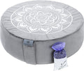 Florensi Meditation Cushion - Comfortable Floor Pillow - Traditional Tibetan Meditation Pillow with Beautiful Velvet Cover - Large Floor Cushion Seating for Adults - Premium Yoga Buckwheat Bolster