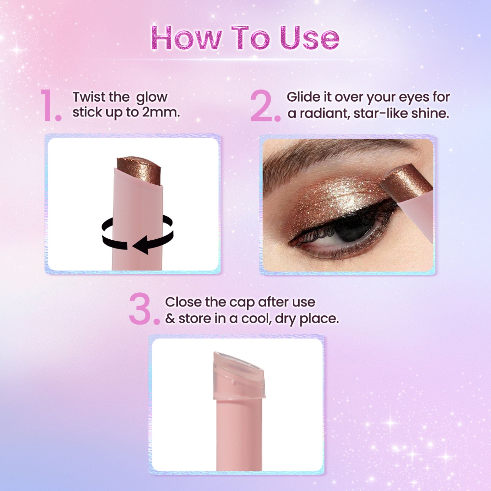 Swiss Beauty Jelly Verse Glow Eyeshadow Stick , Rich Color Payoff, Crease-Proof - Bronzed Eclipse