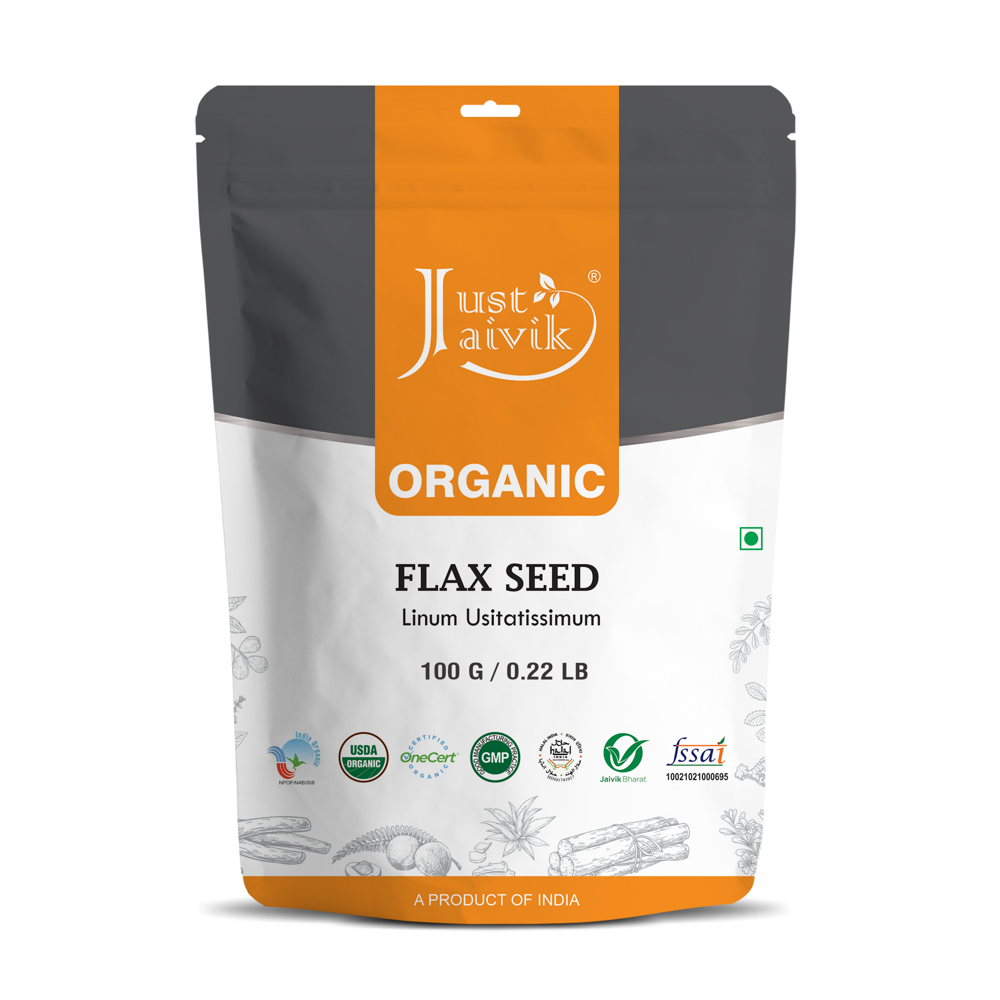 Just Jaivik Organic Flax Seeds