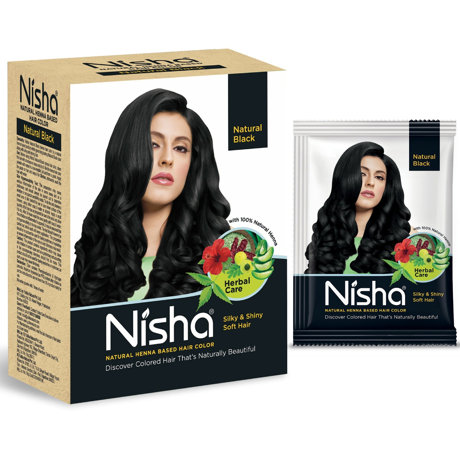 Nisha Henna Based Hair Colour for Women & Men Natural Black