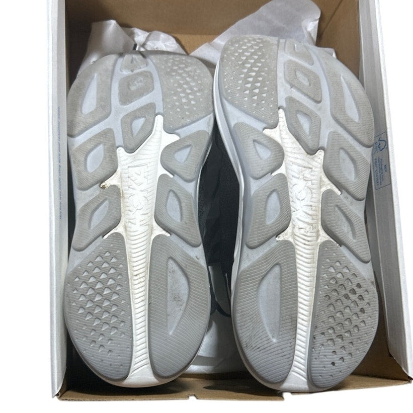 Hoka Mens Size 9.5D Black White Mesh Lace Up Rincon 4 Athletic Running Shoes