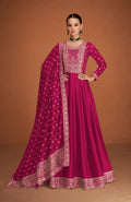 Anaita Pink Designer Embroidered Heavy Premium Silk Anarkali Suit
