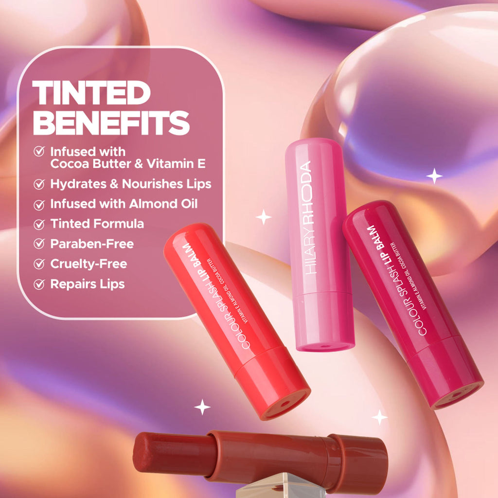 Hilary Rhoda Colour Splash Lip Balm With SPF 15 - Rose 01