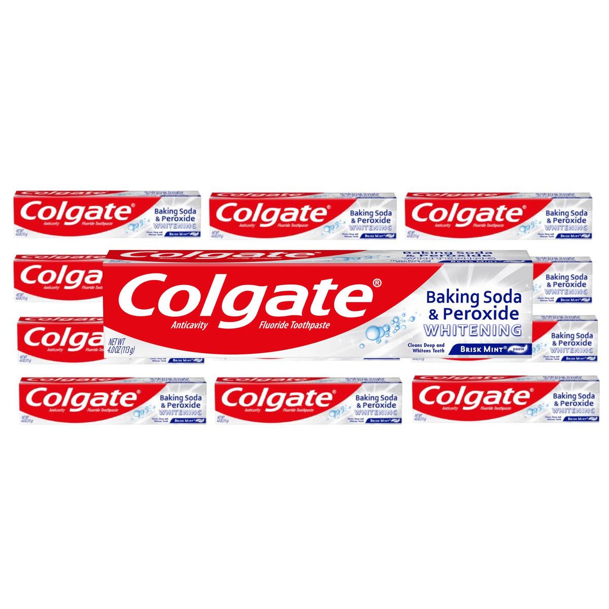 Colgate Baking Soda and Peroxide Whitening Toothpaste – Brisk Mint, 4 oz