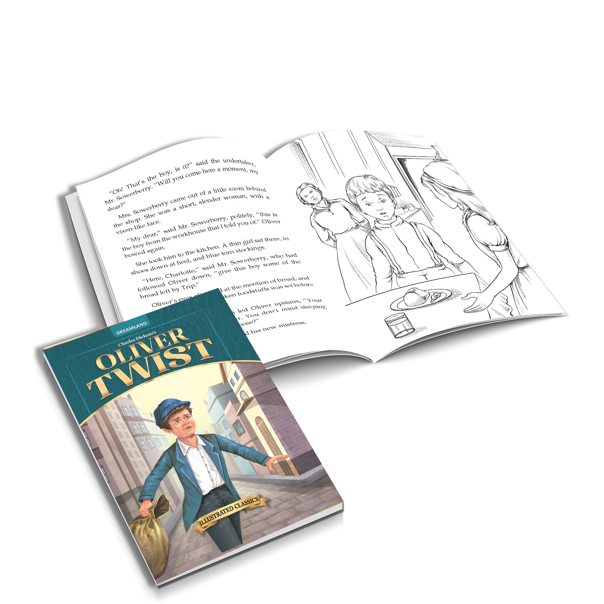 Dreamland Publications Oliver Twist- Illustrated Abridged Classics for Children with Practice Questions : Children Classic Fiction Book