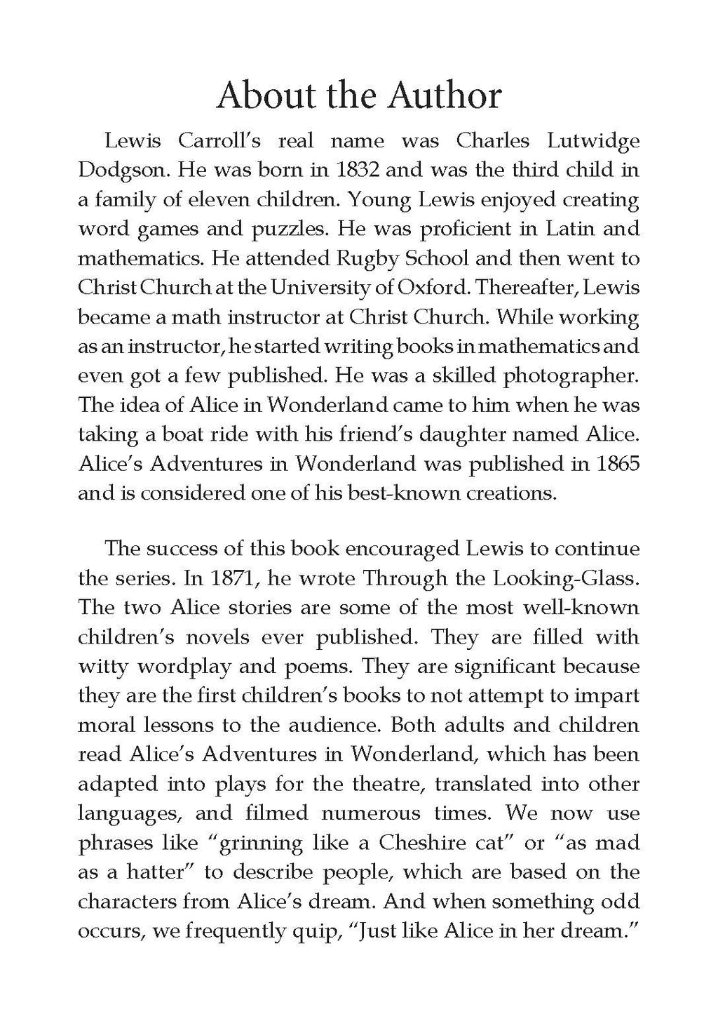 Dreamland Publications Alice in Wonderland- Illustrated Abridged Classics for Children with Practice Questions : Children Classic Fiction Book