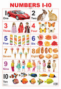 Dreamland Publications Educational Chart for Kids - Numbers 1-10