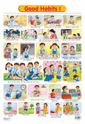 Dreamland Publications Educational Chart for Kids - Good Habits - 1