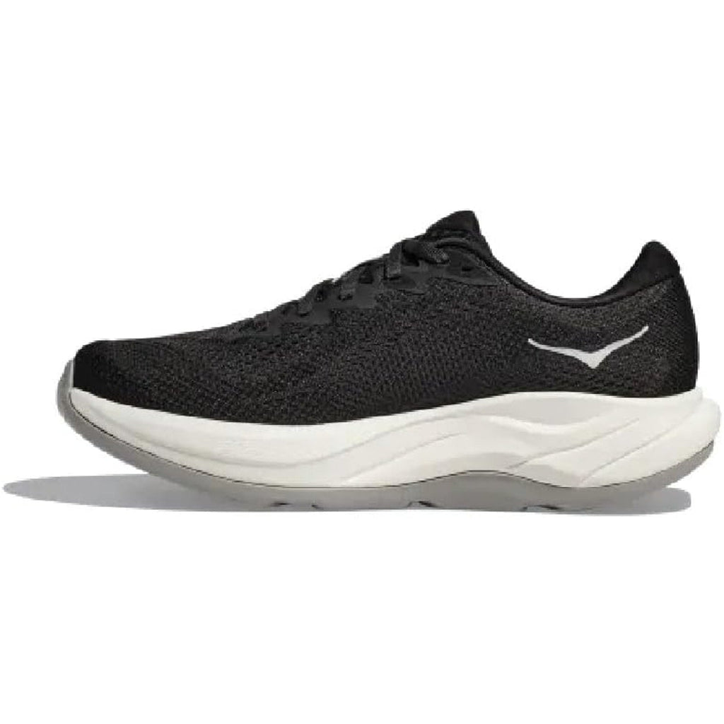 Hoka Mens Size 9.5D Black White Mesh Lace Up Rincon 4 Athletic Running Shoes