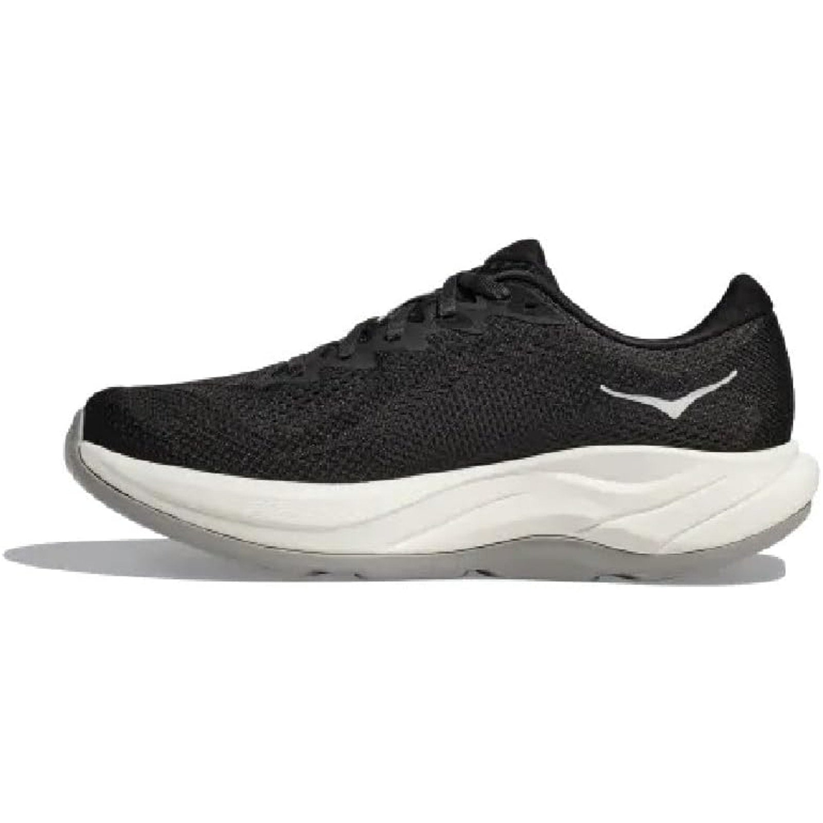 Hoka Mens Size 9.5D Black White Mesh Lace Up Rincon 4 Athletic Running Shoes