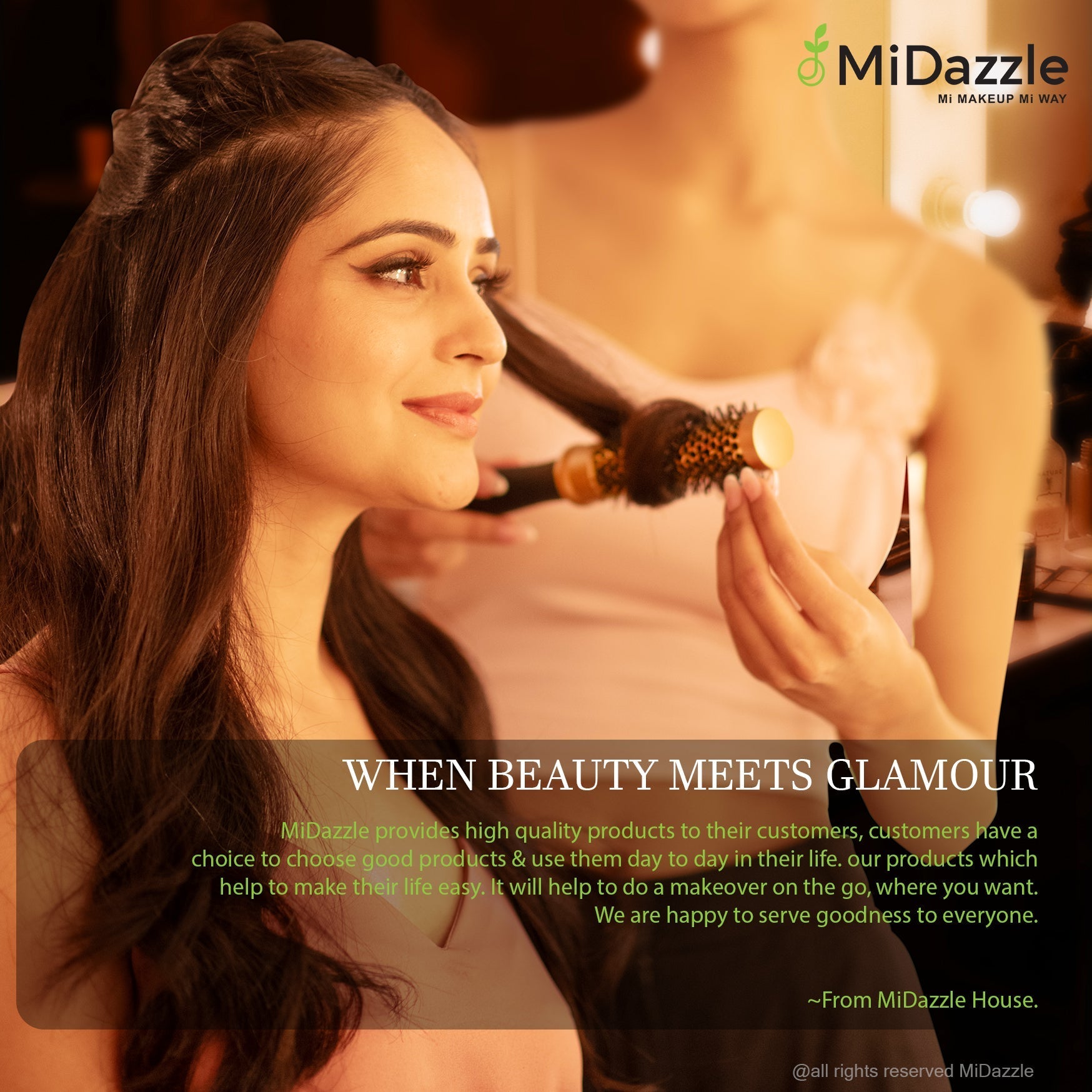 MiDazzle Oval Hair Brush (Luxe) MIHB0001