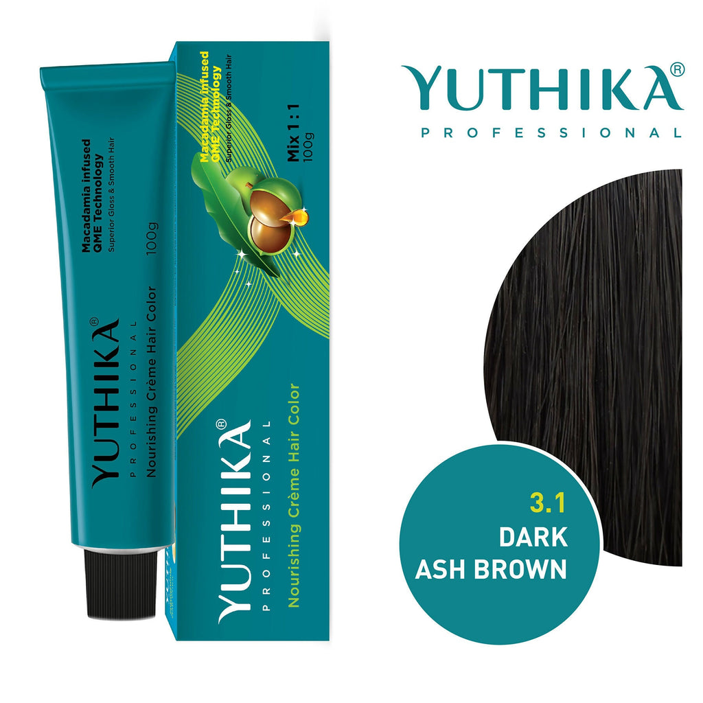 Yuthika Professional Creme Hair Colour - Dark Ash Brown