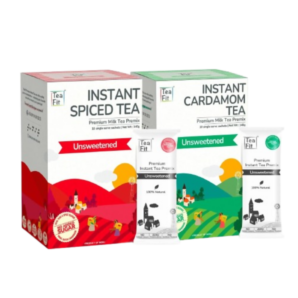 TeaFit Premium Zero Sugar Instant Tea Premix - Masala & Cardamom