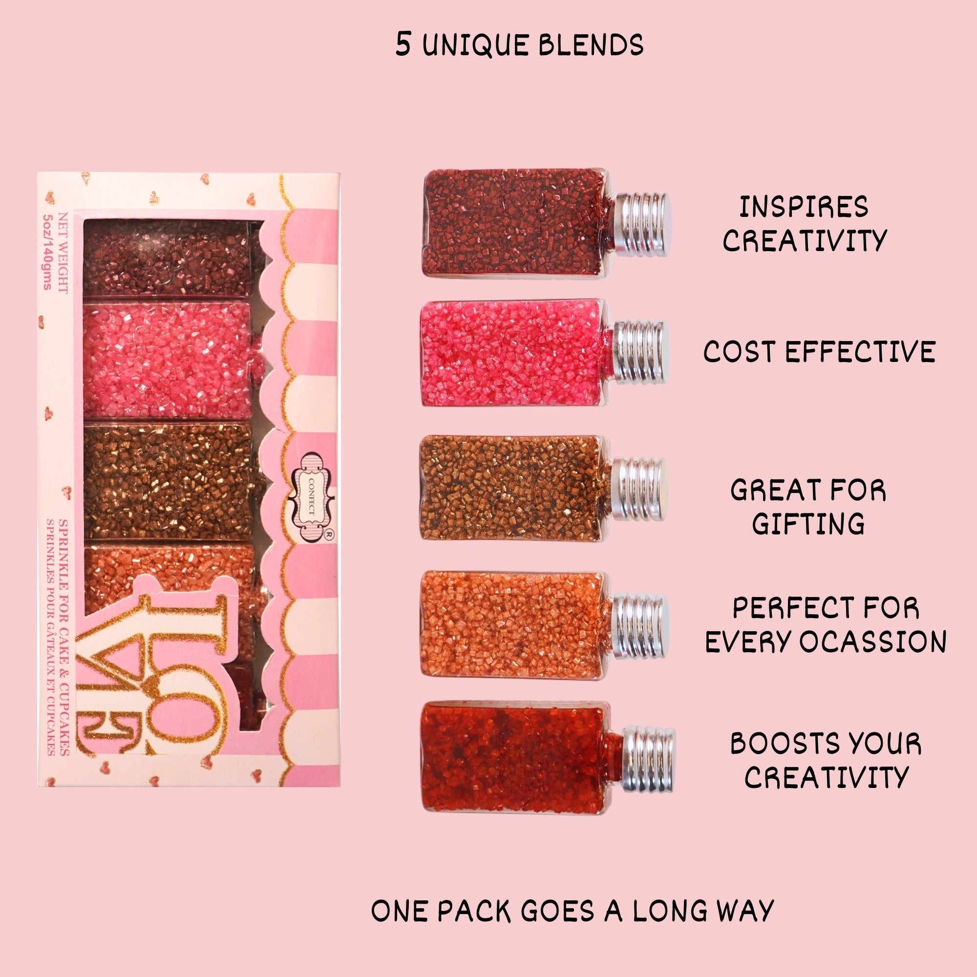 Confect Sparkling Sugar Combo Multipack 5