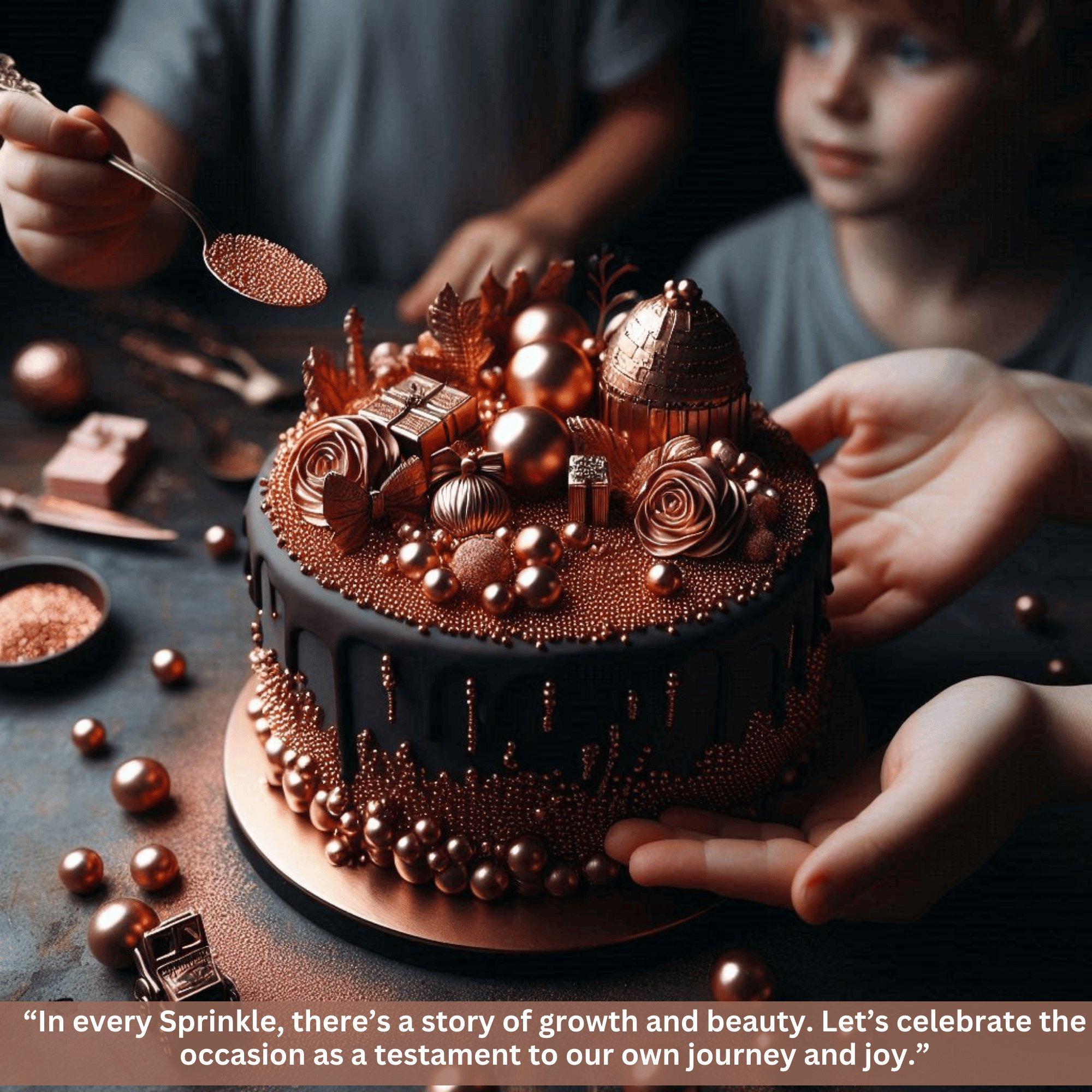 Confect Sprinkles for Cakes & Cupcakes Decoration | USP-21(Bronze)