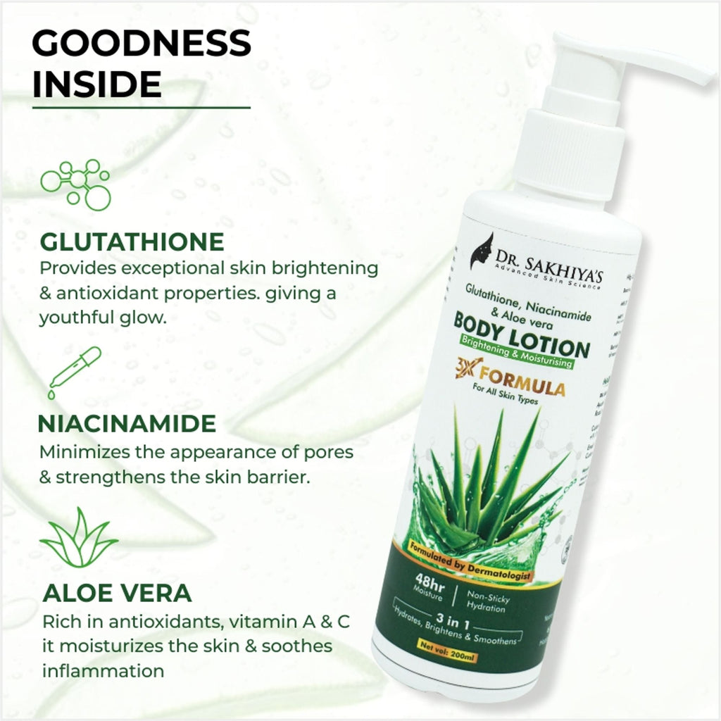 Dr.Sakhiya Body Lotion With Glutathione, Niacinamide & Aloe Vera