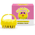 Scalppie Silicon Hair Scalp Massager & Shampoo Brush Scrub For Hair Growth & Anti Dandruff - Yellow