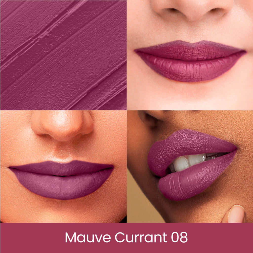 Swiss Beauty Pure Creamy Matte Lipstick - 08 Mauve Currant
