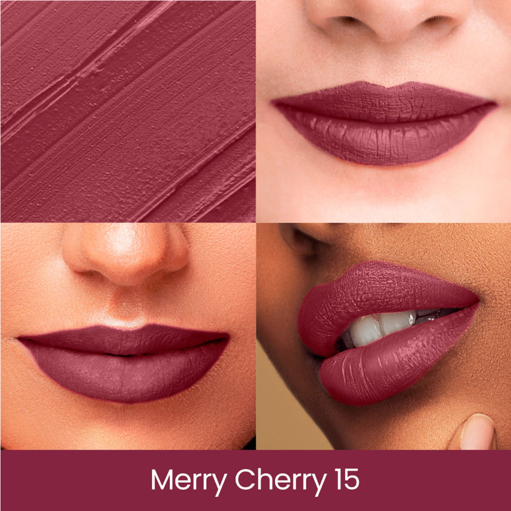Swiss Beauty Pure Creamy Matte Lipstick - 15 Merry Cherry