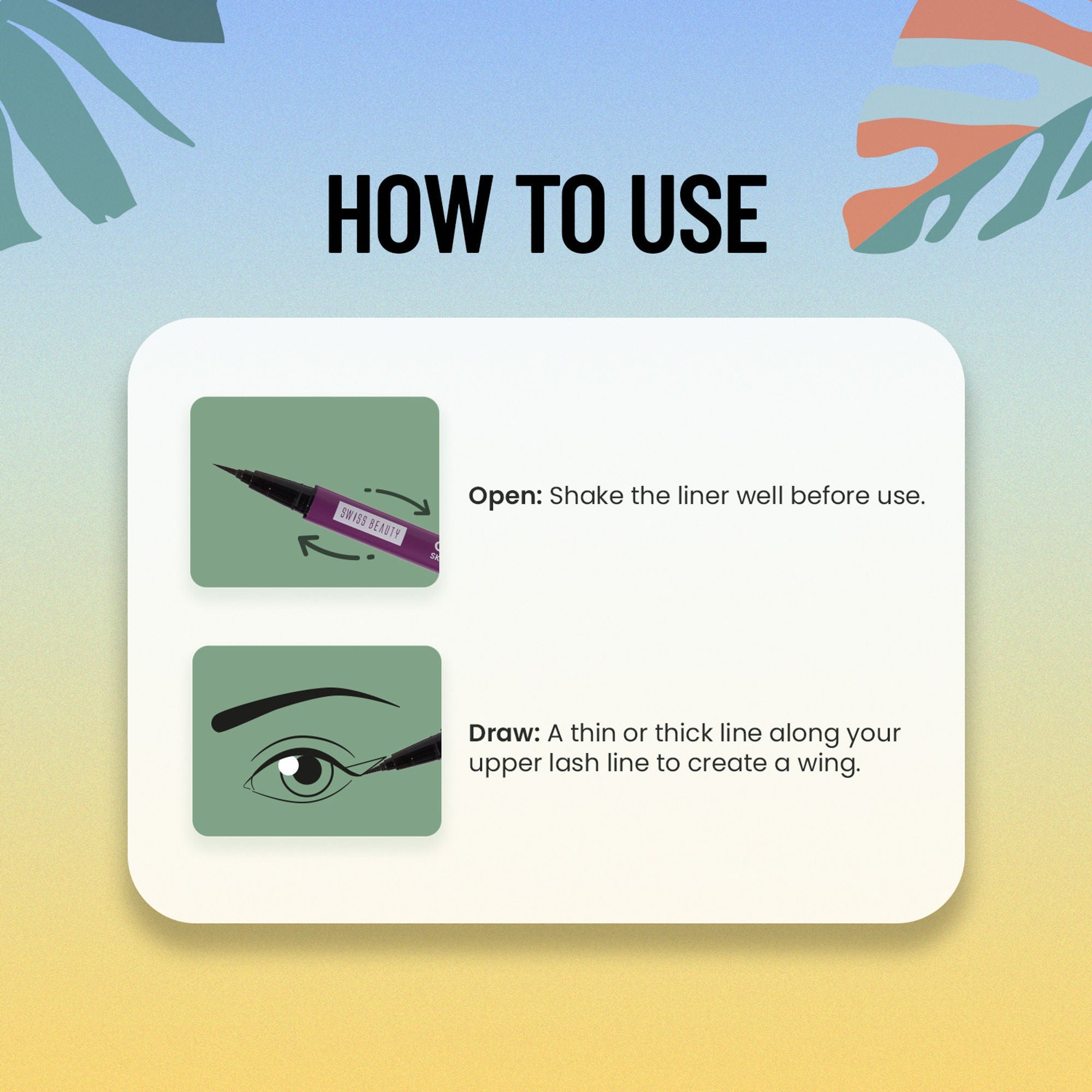 Swiss Beauty Colour Me Bright Sketch Eyeliner - 01 Basic White