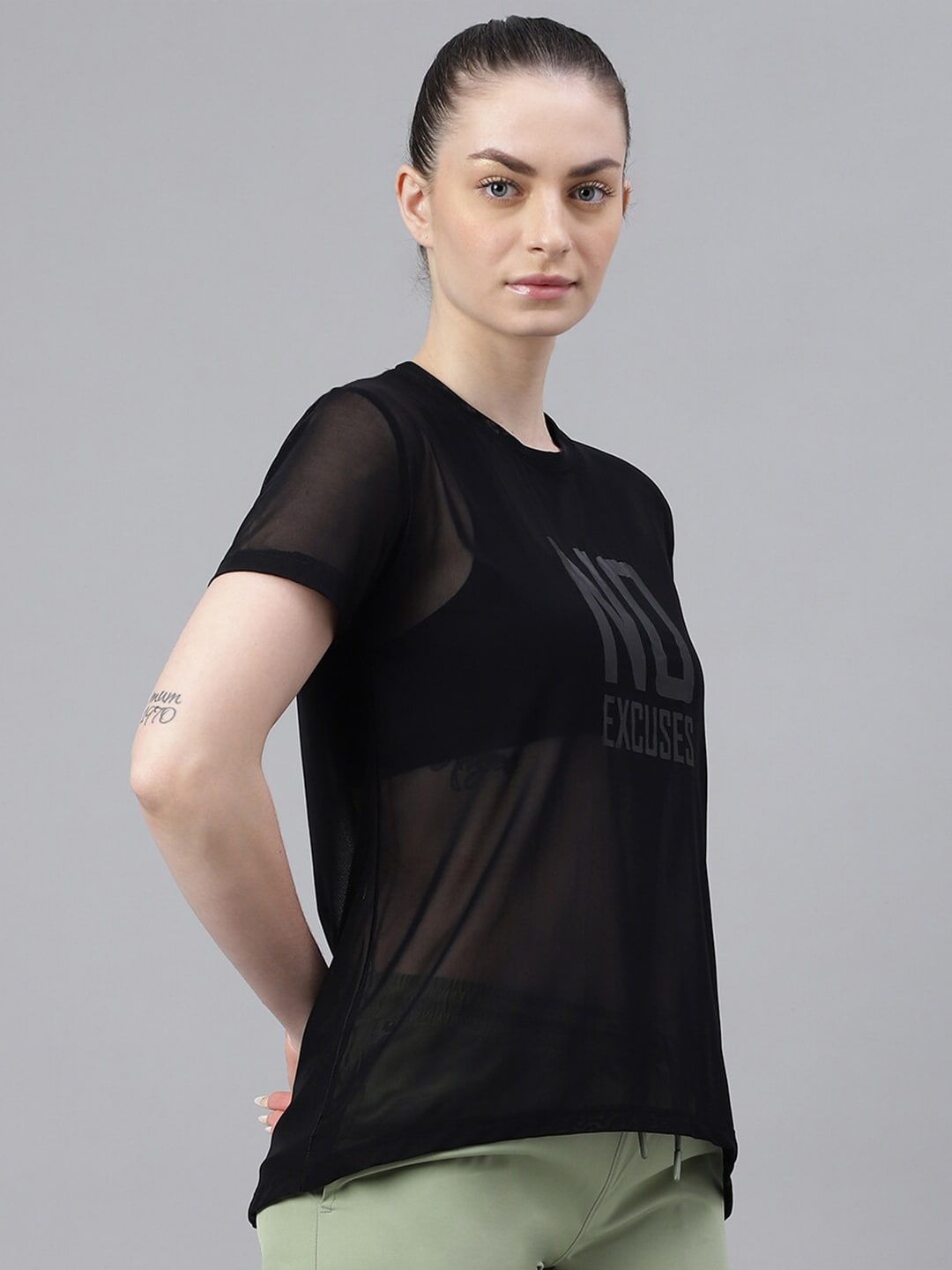 MKH Typography Printed Drop-Shoulder Sleeves Dri-FIT T-shirt
